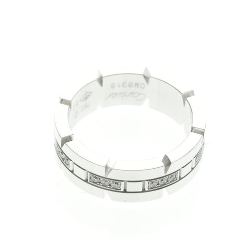 Bague 50 Cartier - Bague Tank Française en or blanc et diamants 58 Facettes evtg20z3s2