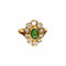 Bague 52 Bague marguerite festonnée en or jaune, émeraude et diamants 58 Facettes LMB-326