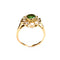 Bague 52 Bague marguerite festonnée en or jaune, émeraude et diamants 58 Facettes LMB-326
