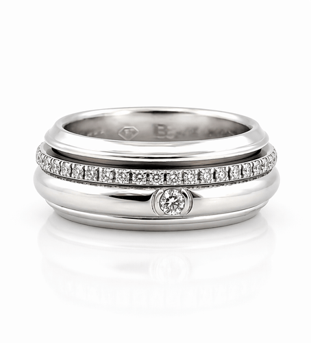 Bague 55 Piaget Possession - Bague en or blanc 18 carats et diamants T55 58 Facettes Pos