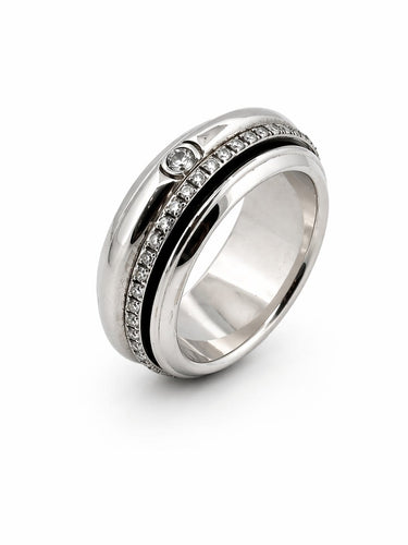 Bague 55 Piaget Possession - Bague en or blanc 18 carats et diamants T55 58 Facettes Pos