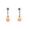 Boucles d'oreilles Boucles d’oreilles - Agate noire, corail rose et diamants en platine 58 Facettes 50445