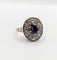 Bague 51.5 Bague pompadour Art déco en or 18k et platine, saphir et diamants 58 Facettes A07014