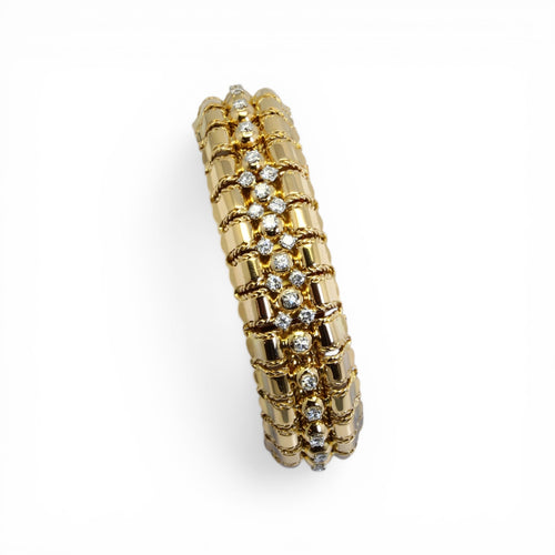Montre Lacloche - Montre bracelet secrète en or jaune et diamants 58 Facettes