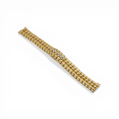 Montre Lacloche - Montre bracelet secrète en or jaune et diamants 58 Facettes