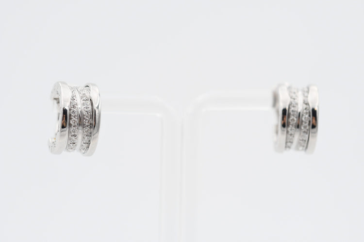 Boucles d'oreilles Boucles d'oreilles Bulgari B.zero1 en or blanc 18 carats serties de diamants 58 Facettes 22830