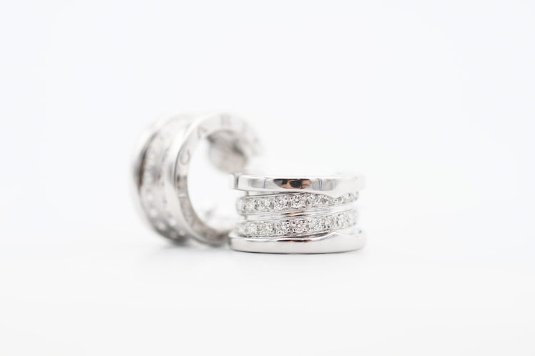Boucles d'oreilles Boucles d'oreilles Bulgari B.zero1 en or blanc 18 carats serties de diamants 58 Facettes 22830
