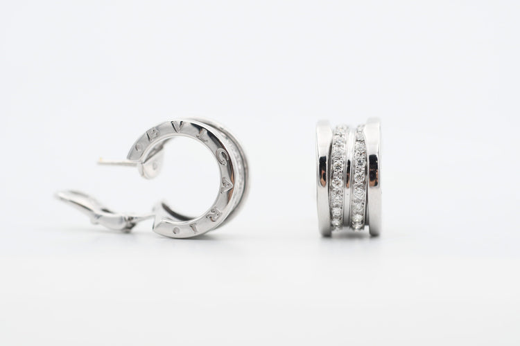 Boucles d'oreilles Boucles d'oreilles Bulgari B.zero1 en or blanc 18 carats serties de diamants 58 Facettes 22830