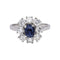 Bague 52 Bague Pompadour Or blanc Saphir, Diamant 58 Facettes 5281129CN