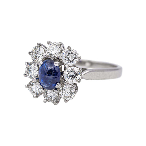 Bague 52 Bague Pompadour Or blanc Saphir, Diamant 58 Facettes 5281129CN