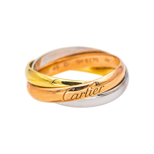Bague 49 Cartier  Bague  Trinity  Or jaune, Or blanc, Or rose 58 Facettes 5225478CN