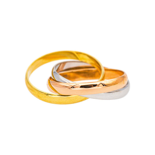 Bague 49 Cartier  Bague  Trinity  Or jaune, Or blanc, Or rose 58 Facettes 5225478CN