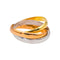 Bague 49 Cartier  Bague  Trinity  Or jaune, Or blanc, Or rose 58 Facettes 5225478CN