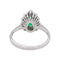 Bague 49 Bague Poire Or blanc Emeraude, Diamants 58 Facettes 5281132CN