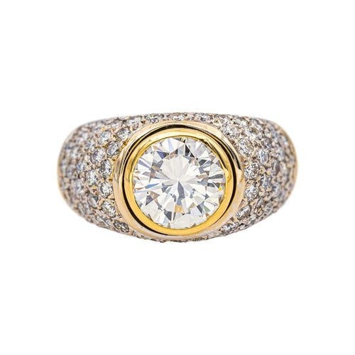 Bague 54 Bague Solitaire  Or jaune, Or blanc Diamant 58 Facettes 5488795CN