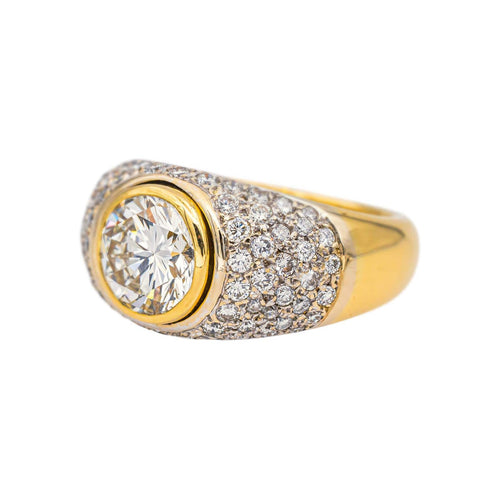 Bague 54 Bague Solitaire  Or jaune, Or blanc Diamant 58 Facettes 5488795CN