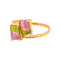Bague 54 Bague Toi et moi Or jaune Tourmaline melon d'eau 58 Facettes 5450149CN