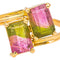 Bague 54 Bague Toi et moi Or jaune Tourmaline melon d'eau 58 Facettes 5450149CN
