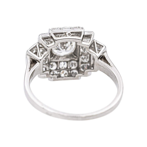 Bague 52 Bague Art déco Platine Diamant, Diamants 58 Facettes 5419004CN