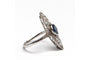 Bague 50 Bague Art déco marquise en or blanc avec saphir et diamants 58 Facettes 11600