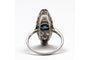 Bague 50 Bague Art déco marquise en or blanc avec saphir et diamants 58 Facettes 11600