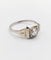 Bague Bague tank Art déco en or blanc 18k et diamant taille rose 58 Facettes A07019