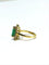 Bague 54.5 Bague en or jaune 18 carats avec émeraude et diamants 58 Facettes 1746698