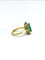 Bague 54.5 Bague en or jaune 18 carats avec émeraude et diamants 58 Facettes 1746698