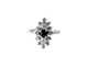 Bague marquise en or blanc 18 carats avec saphir et diamants 58 Facettes BAGUE VERM251219-327