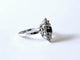 Bague marquise en or blanc 18 carats avec saphir et diamants 58 Facettes BAGUE VERM251219-327