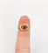 Bague rétro en or 18k avec rubis synthétique et diamants 58 Facettes A01910