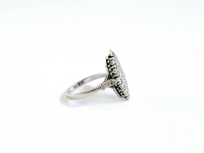 Bague 55 Bague marquise en or blanc 18 carats et diamants 58 Facettes NORM20251219-132