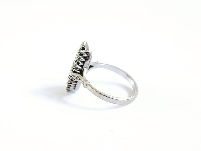 Bague 55 Bague marquise en or blanc 18 carats et diamants 58 Facettes NORM20251219-132