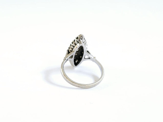 Bague 55 Bague marquise en or blanc 18 carats et diamants 58 Facettes NORM20251219-132