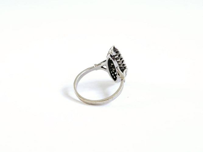 Bague 55 Bague marquise en or blanc 18 carats et diamants 58 Facettes NORM20251219-132