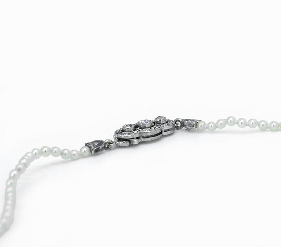 Collier Collier - 161 perles fines avec fermoir en or blanc 18 carats 58 Facettes Juvet