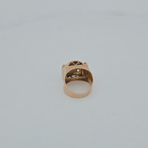 Bague 49 Bague en or rose 18 carats et diamants taille brillant 58 Facettes RV CREATION - 2584664