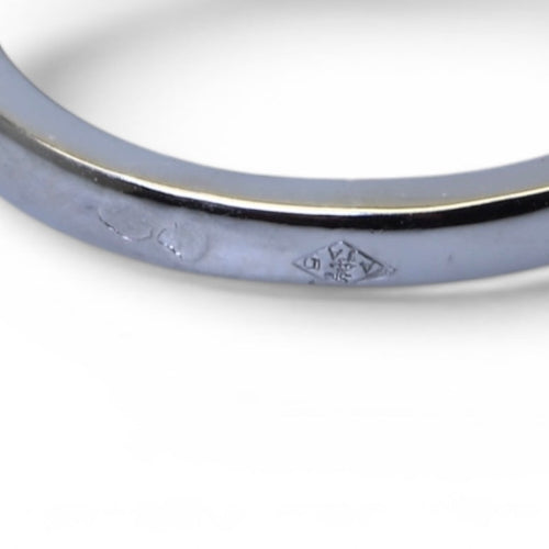 Bague 52 Bague solitaire saphir de Ceylan et diamants en platine et or jaune 58 Facettes