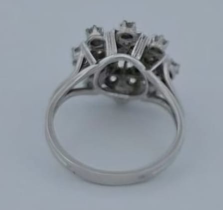 Bague 53.5 Bague diamants en or blanc 58 Facettes RV CREATION - 3042283