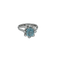 Bague 54 Bague aigue-marine en or blanc 18 carats et diamants 58 Facettes RV CREATION - 2752919