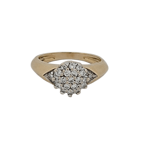Bague 50 Bague fleur en or jaune 18 carats et diamants 58 Facettes RV CREATION - 2909760