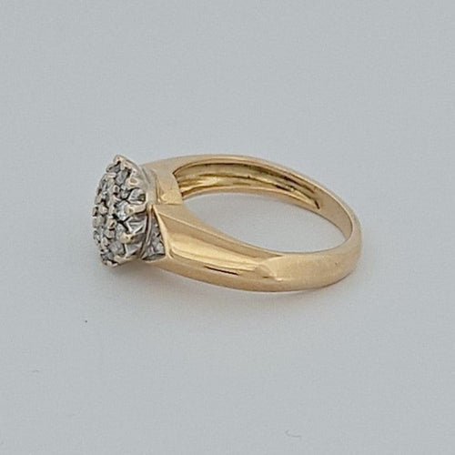 Bague 50 Bague fleur en or jaune 18 carats et diamants 58 Facettes RV CREATION - 2909760