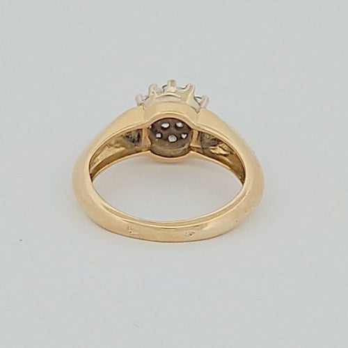 Bague 50 Bague fleur en or jaune 18 carats et diamants 58 Facettes RV CREATION - 2909760