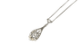 Collier Collier - Pendentif poire en or jaune et blanc avec perles et diamants 58 Facettes 10736