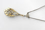 Collier Collier - Pendentif poire en or jaune et blanc avec perles et diamants 58 Facettes 10736