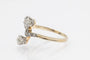 Bague 60 Bague toi et moi Art nouveau en or jaune et platine avec diamants 58 Facettes 11081