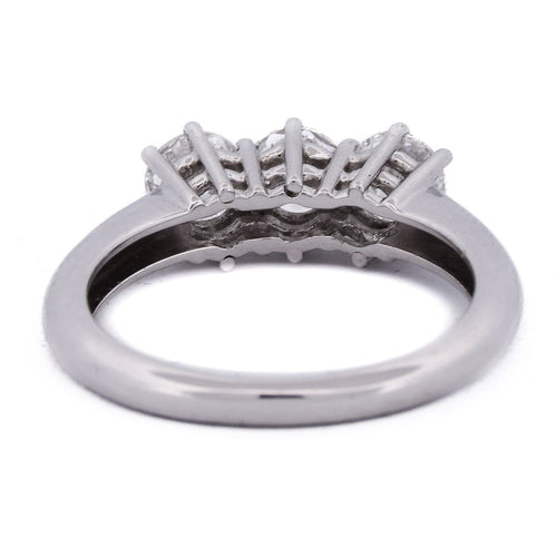 Bague 54 Bague trilogy en or blanc 18 carats et diamants taille brillant 58 Facettes AN69 (00049)