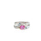 Bague 54.5 Bague en or blanc 750 avec saphir rose et diamants 58 Facettes 434741