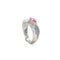 Bague 54.5 Bague en or blanc 750 avec saphir rose et diamants 58 Facettes 434741