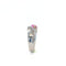 Bague 54.5 Bague en or blanc 750 avec saphir rose et diamants 58 Facettes 434741